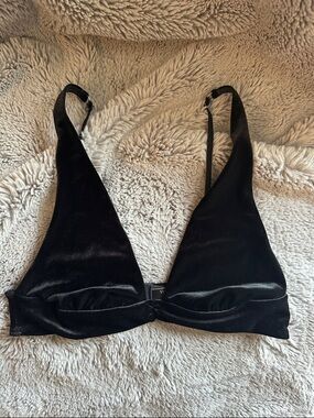 Victoria's Secret Black Velvet Triangle Bralette